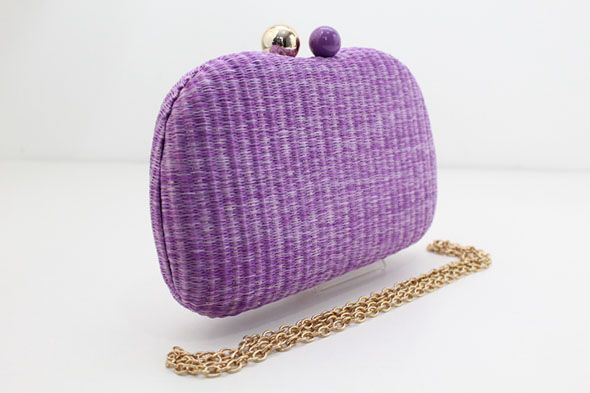 Cartera rigida rafia - Imagen 3