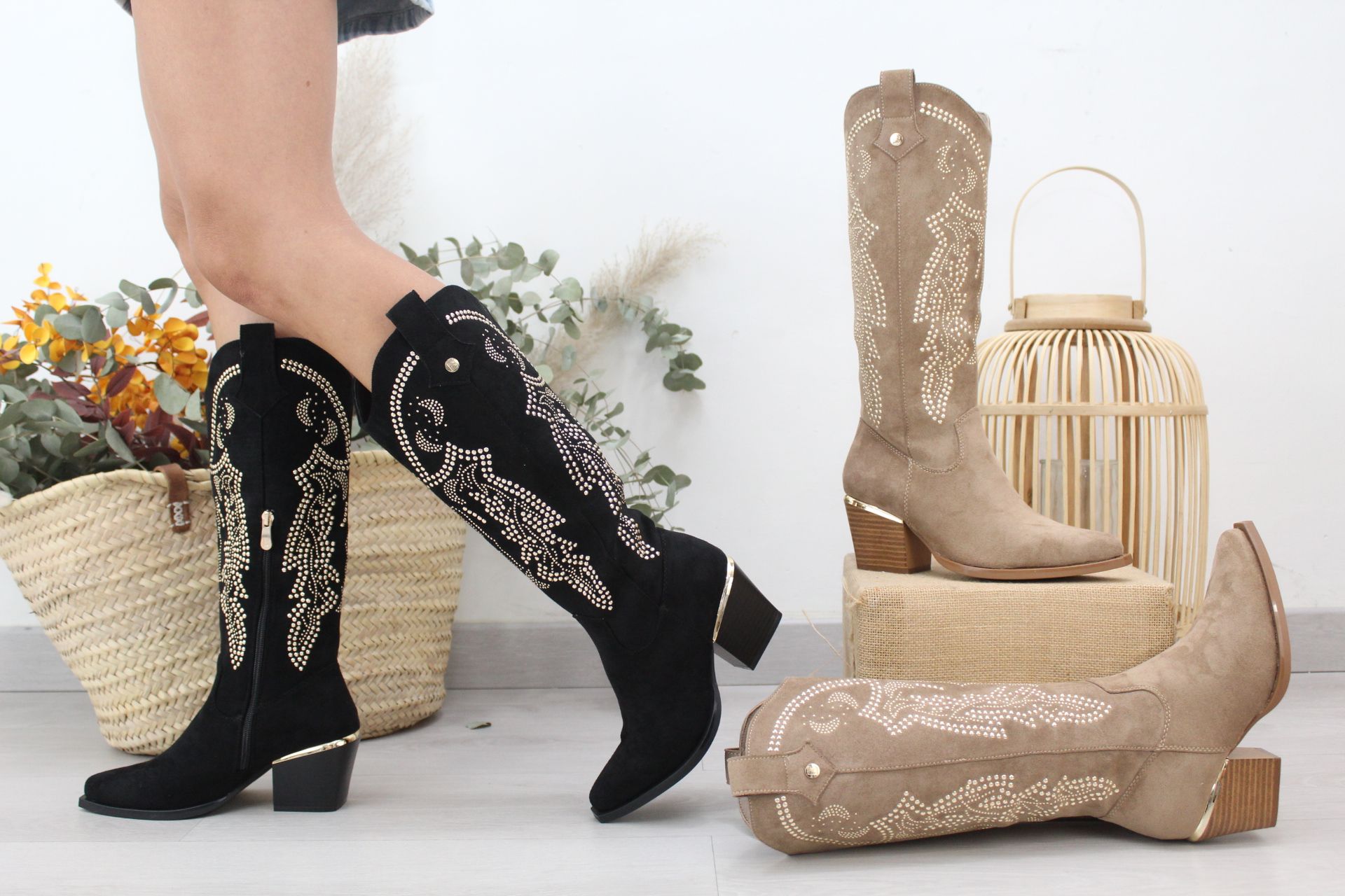 Bota Cowboy con tachas, ref 1986 - Imagen 1