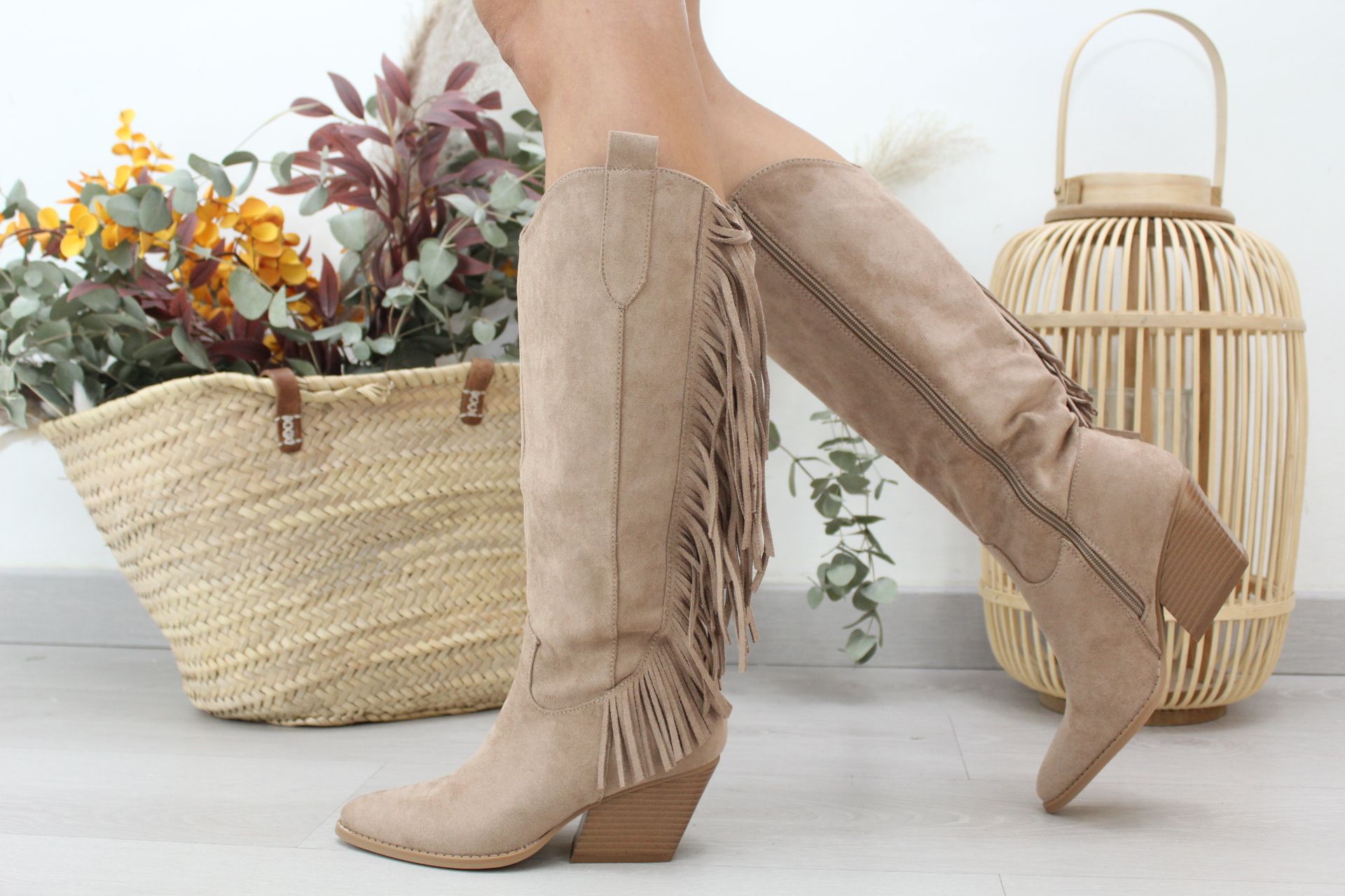Bota cowboy con flecos,ref117 - Imagen 1