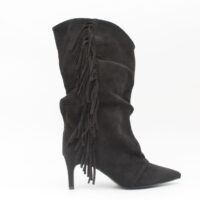Bota arrugada de media caña en suave antelina con flecos top ventas!,ref035 - Thumbnail Image 2
