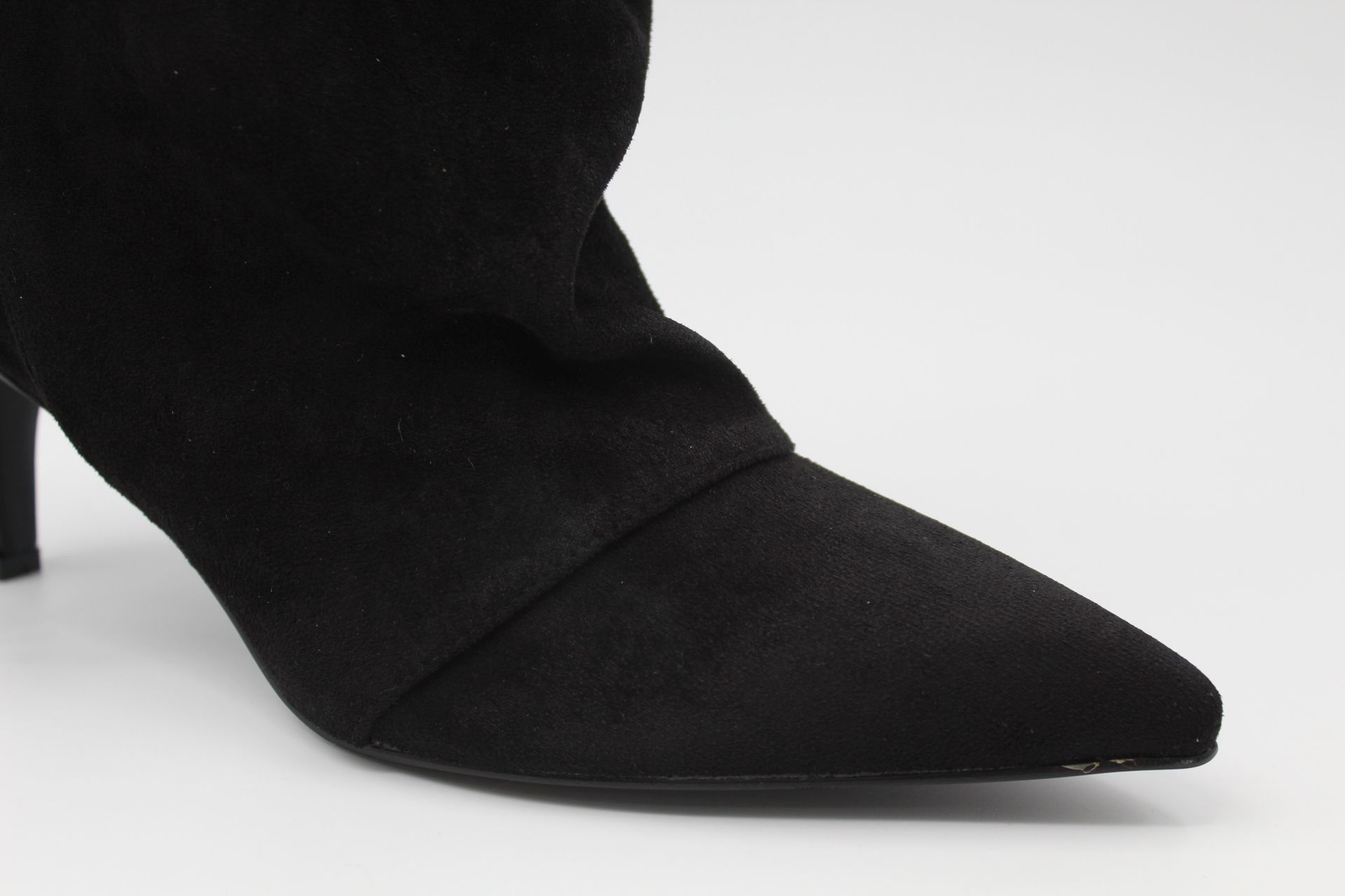 Bota arrugada de media caña en suave antelina con flecos top ventas!,ref035 - Imagen 3