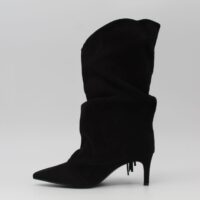 Bota arrugada de media caña en suave antelina con flecos top ventas!,ref035 - Thumbnail Image 5