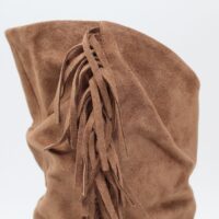 Bota arrugada de media caña en suave antelina con flecos top ventas!,ref035 - Thumbnail Image 7