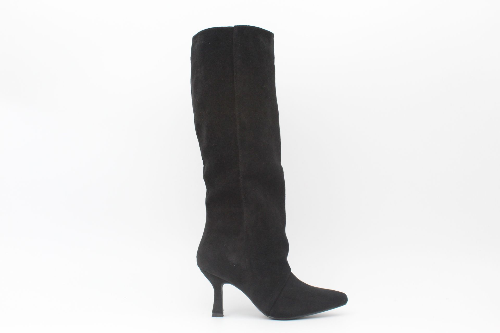 Bota de caña alta en suave antelina con tacón de 8cm,ref378 - Imagen 2