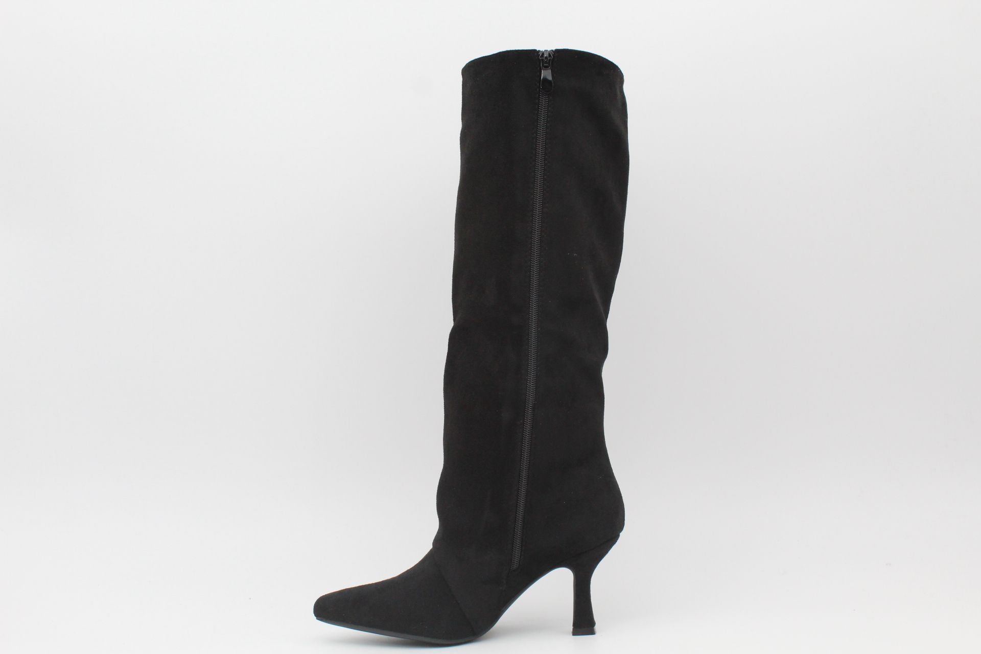 Bota de caña alta en suave antelina con tacón de 8cm,ref378 - Imagen 5