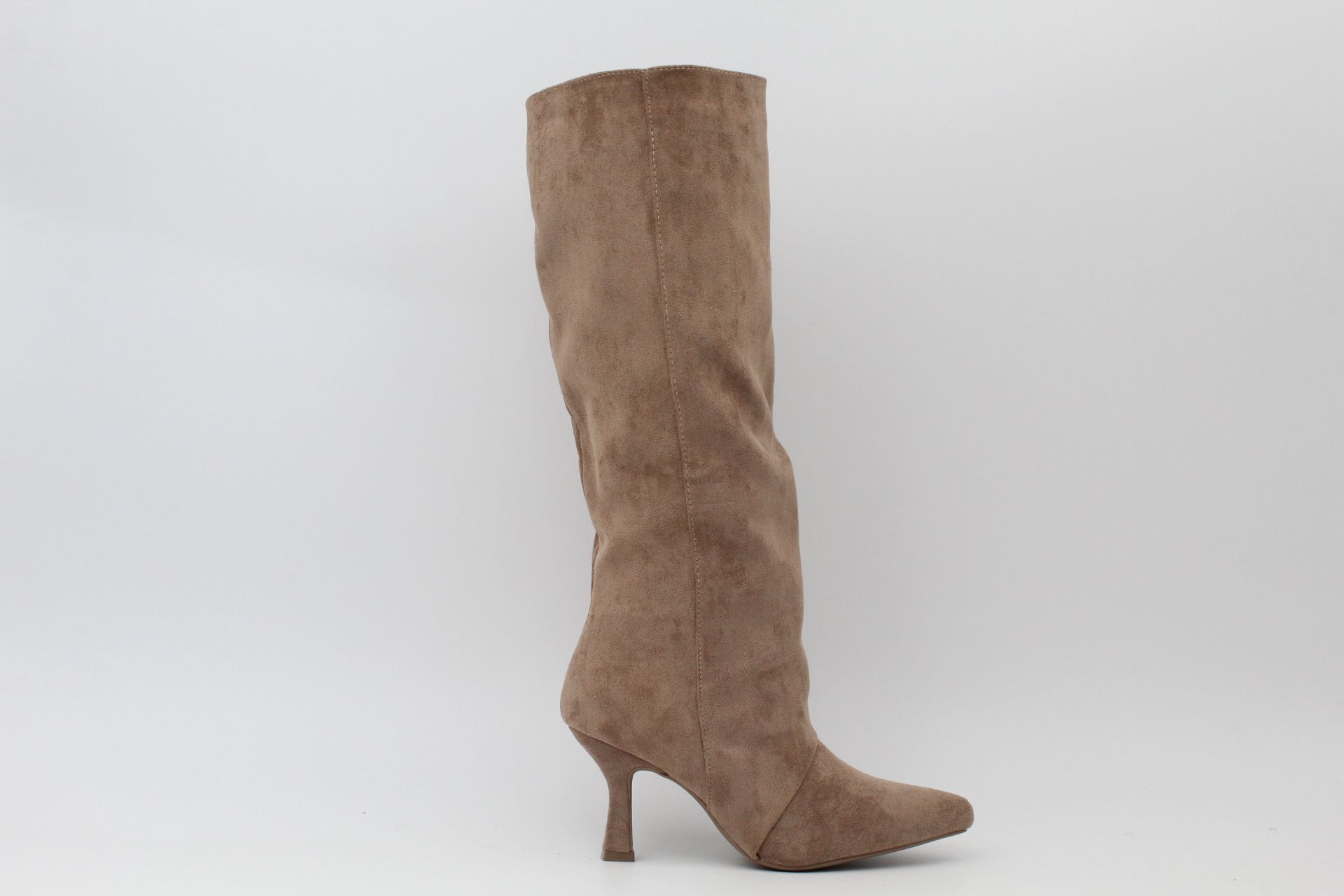 Bota de caña alta en suave antelina con tacón de 8cm,ref378 - Imagen 6