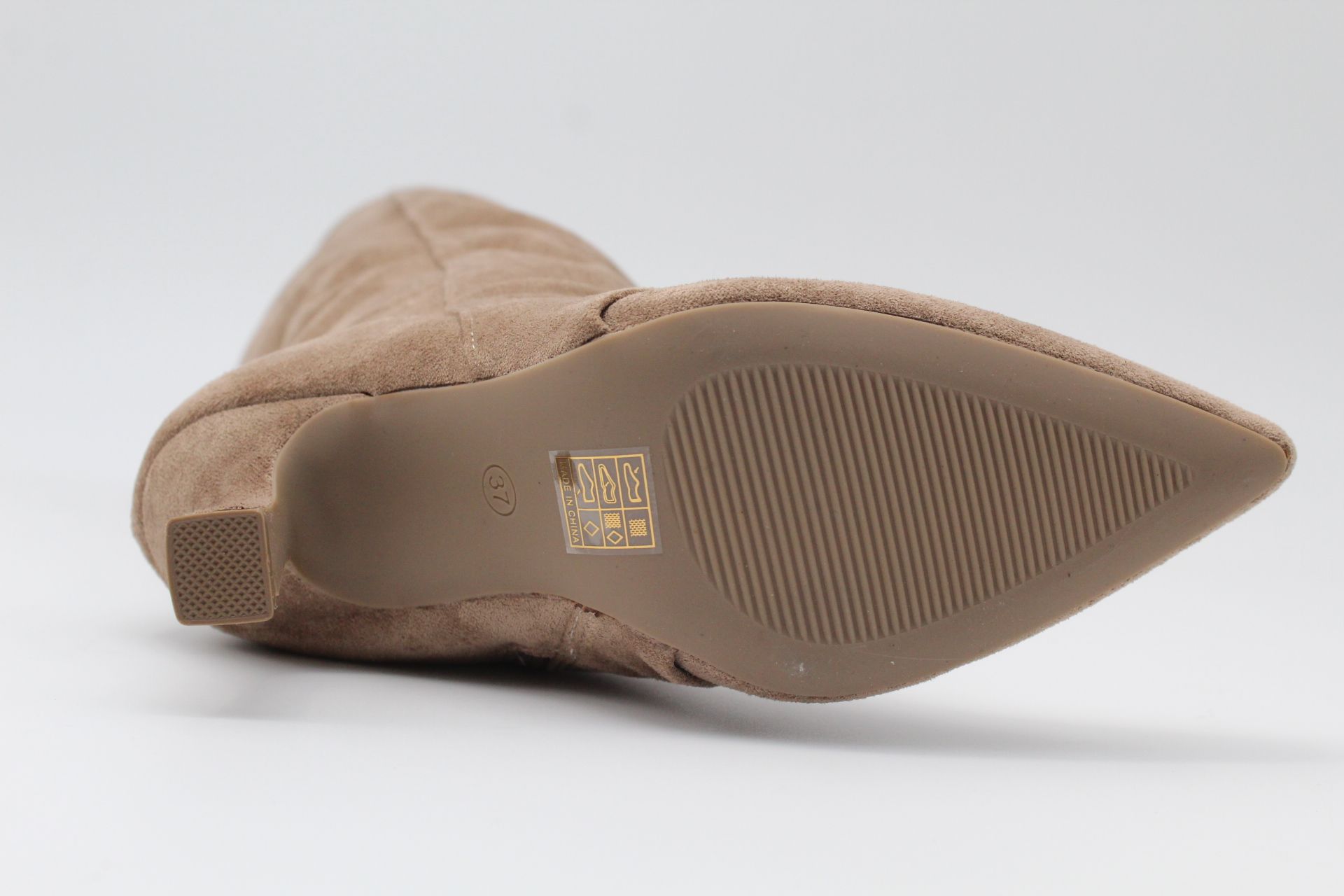 Bota de caña alta en suave antelina con tacón de 8cm,ref378 - Imagen 10