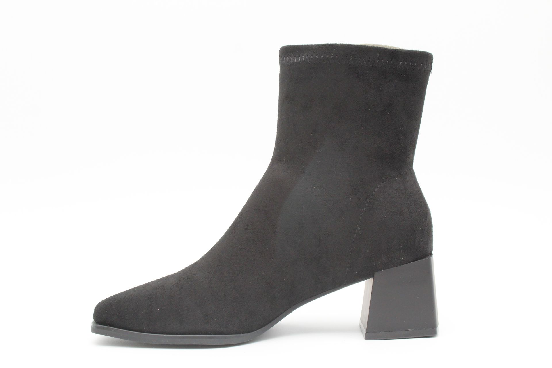 Botin estilo calcetin en suave antelina con tacón de 5.5cm,ref9569 - Imagen 5