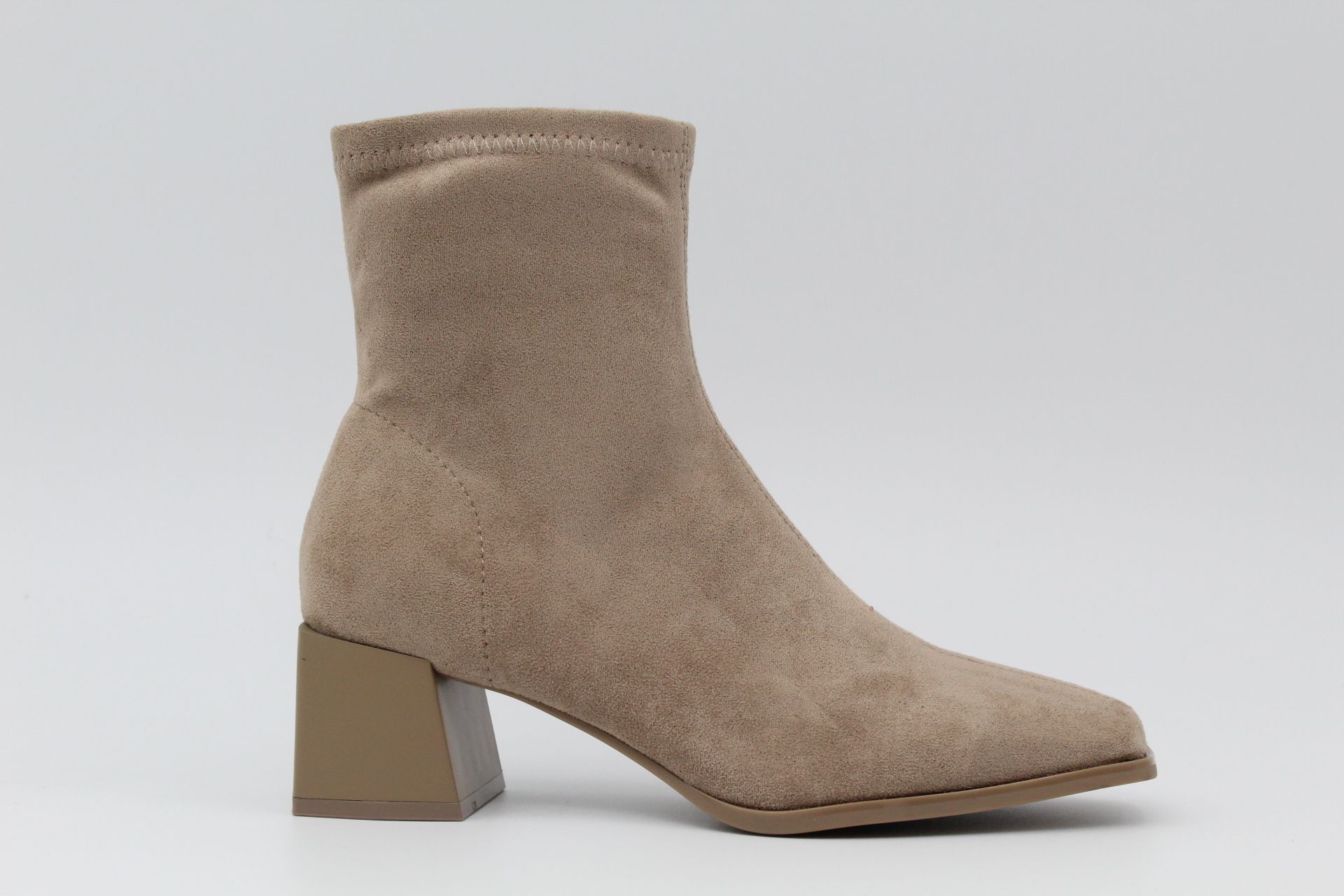 Botin estilo calcetin en suave antelina con tacón de 5.5cm,ref9569 - Imagen 6