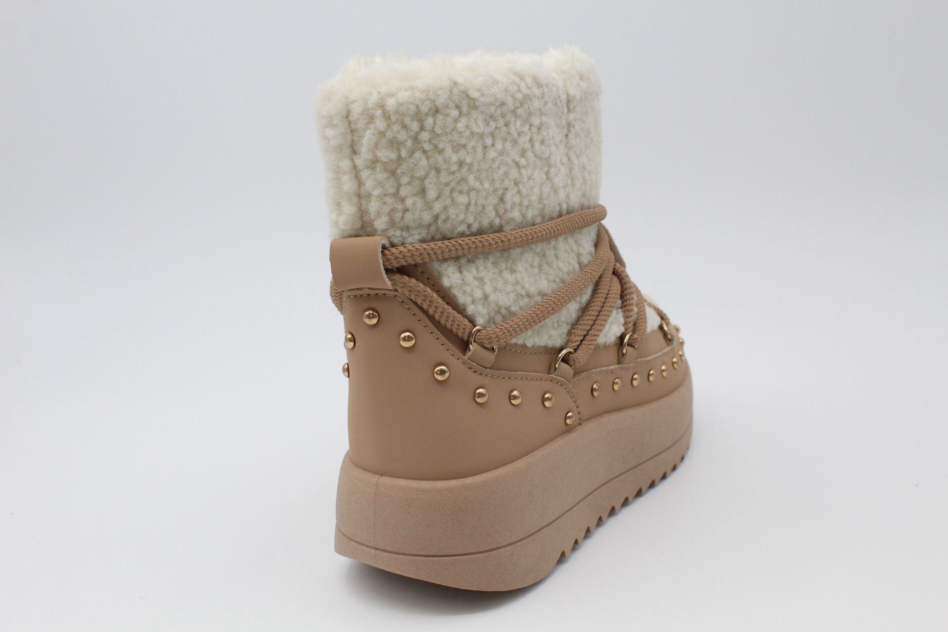 Bota australinana en poli piel con borreguito,ref56 - Imagen 2