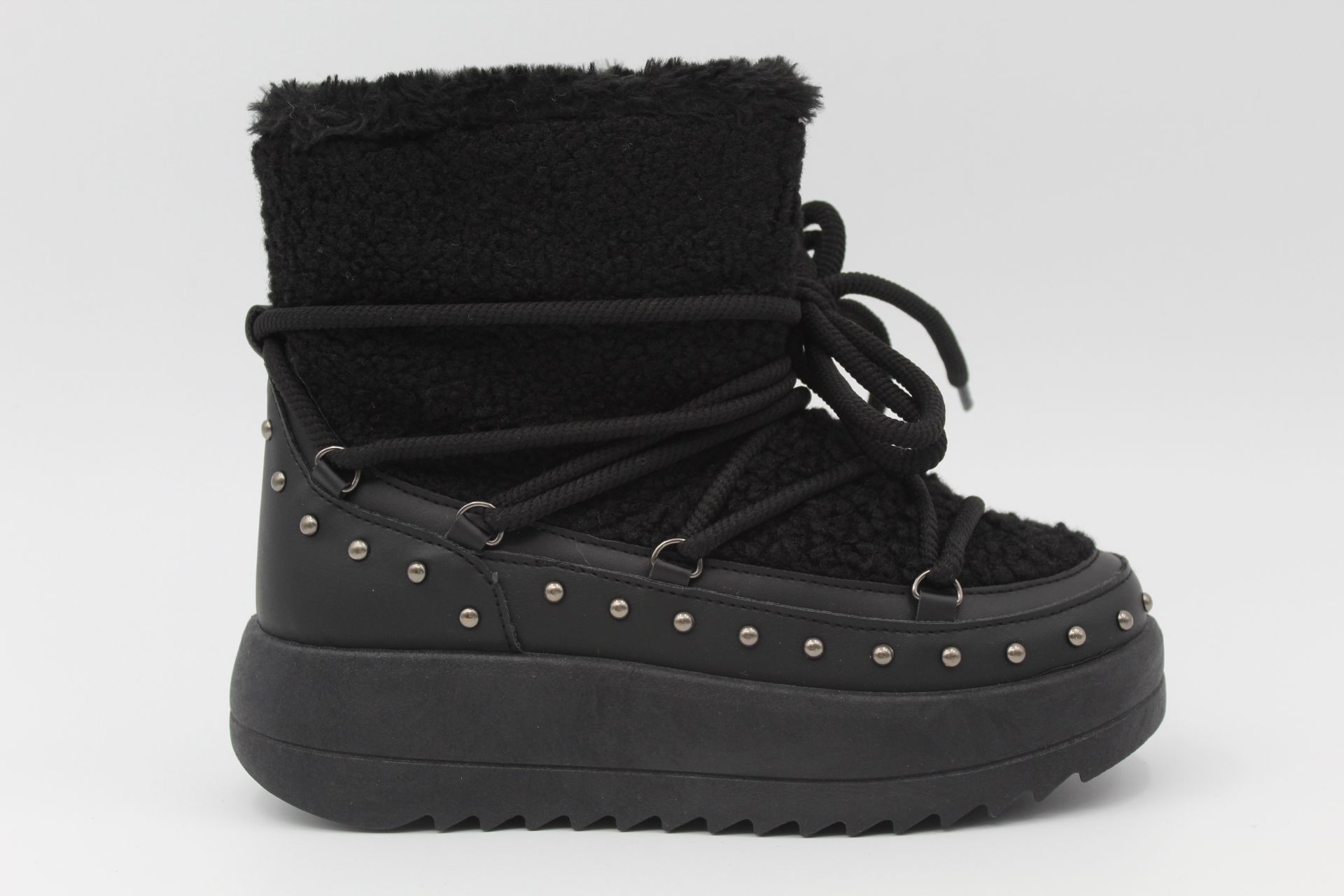 Bota australinana en poli piel con borreguito,ref56 - Imagen 3