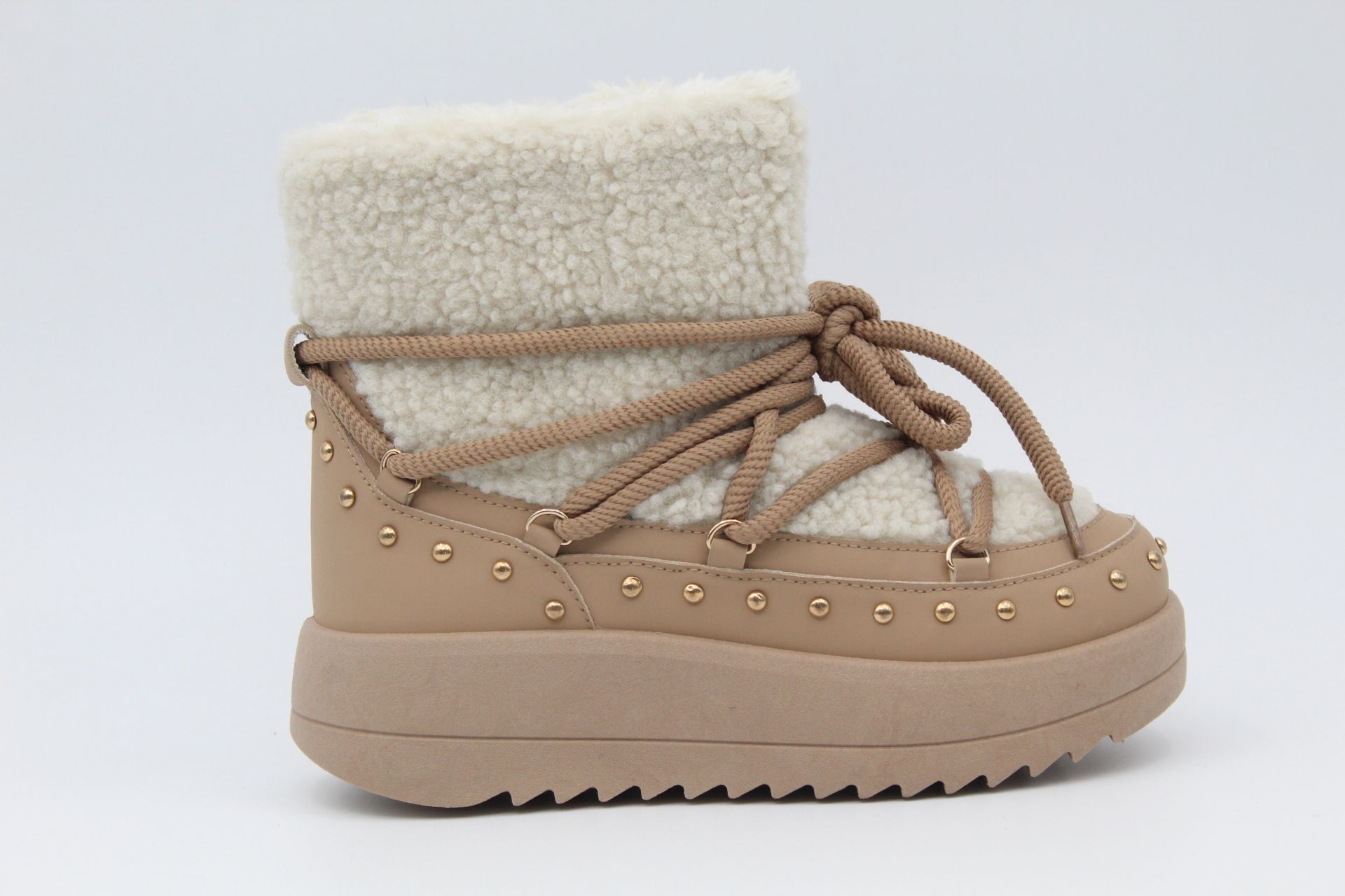 Bota australinana en poli piel con borreguito,ref56 - Imagen 6