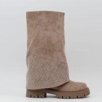 Bota estilo motero en suave antelina con solapa y tachas,ref118 - Thumbnail Image 6
