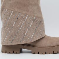 Bota estilo motero en suave antelina con solapa y tachas,ref118 - Thumbnail Image 7