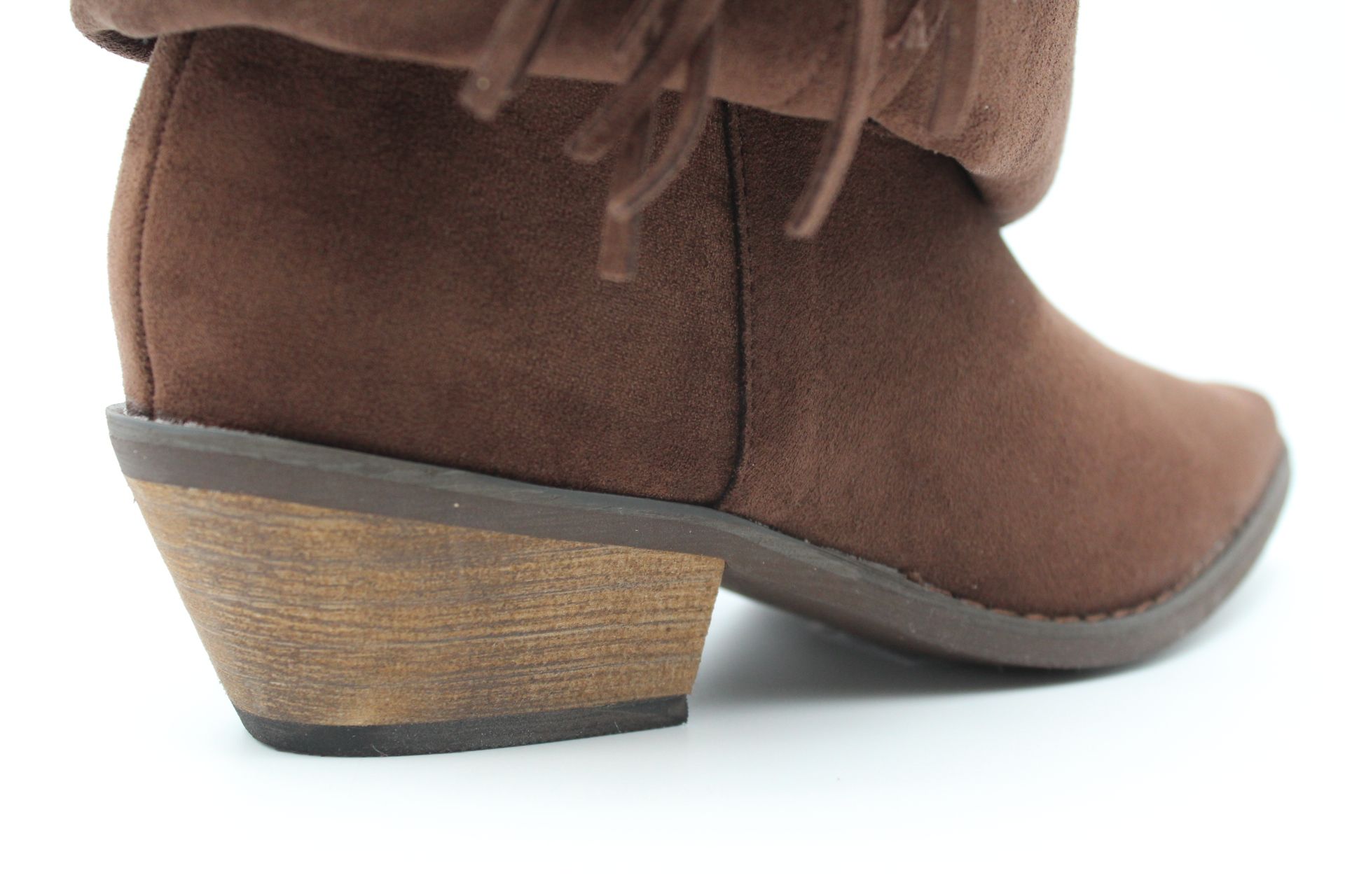 Espectacular bota cowboy con solapa y flecos,tacón de 5cm,ref1063 - Imagen 2