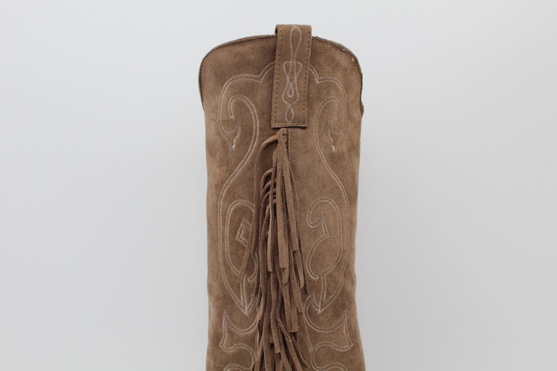 Espectacular bota cowboy con solapa y flecos,tacón de 5cm,ref1063 - Imagen 4