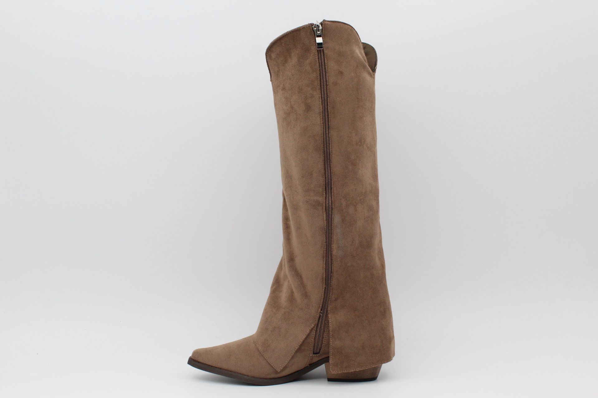 Espectacular bota cowboy con solapa y flecos,tacón de 5cm,ref1063 - Imagen 5