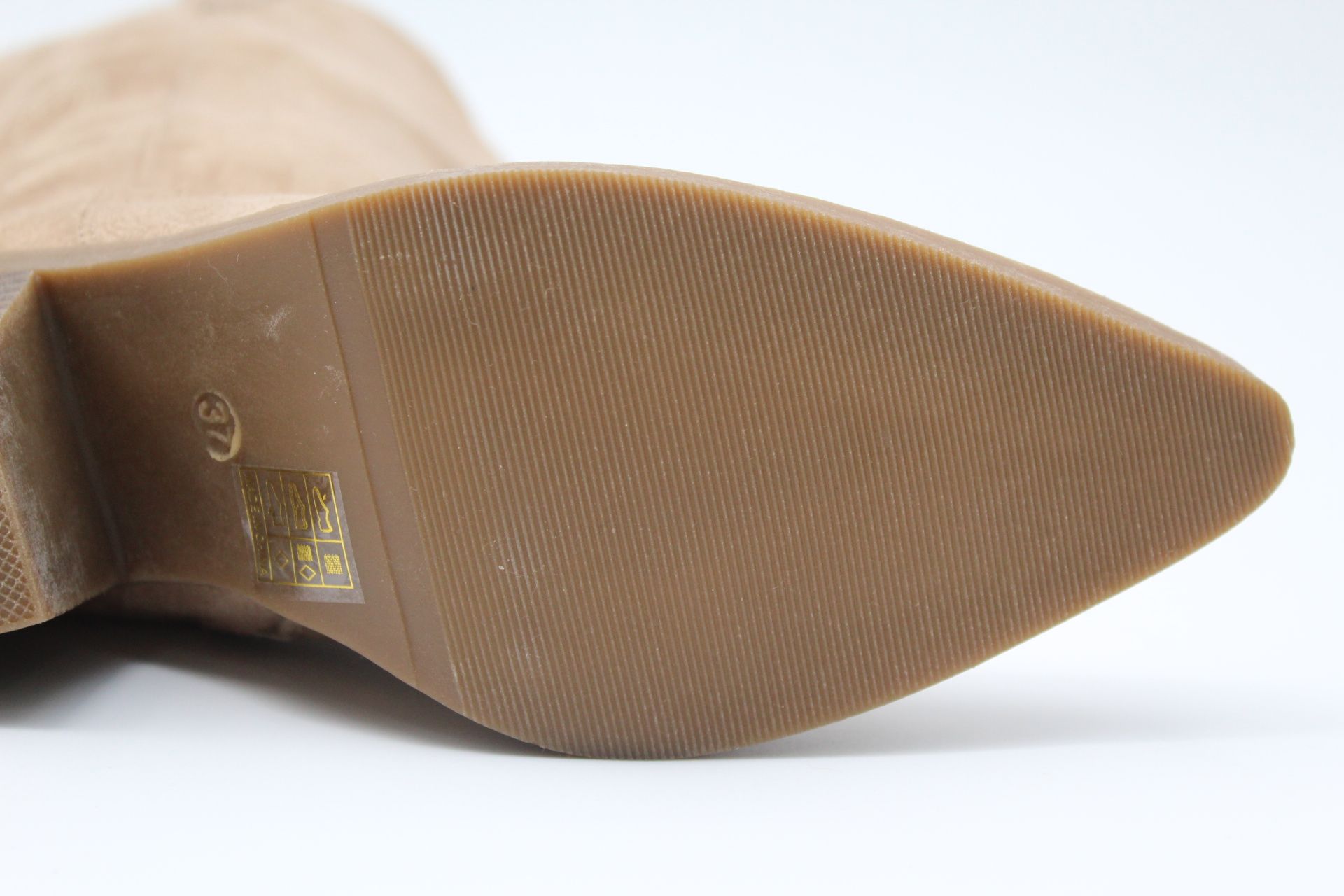 Bota estilo cowboy de media caña en suave antelina,tacón de goma de 7cm,ref2265 - Imagen 2