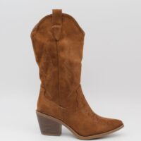 Bota estilo cowboy de media caña en suave antelina,tacón de goma de 7cm,ref2265 - Thumbnail Image 3