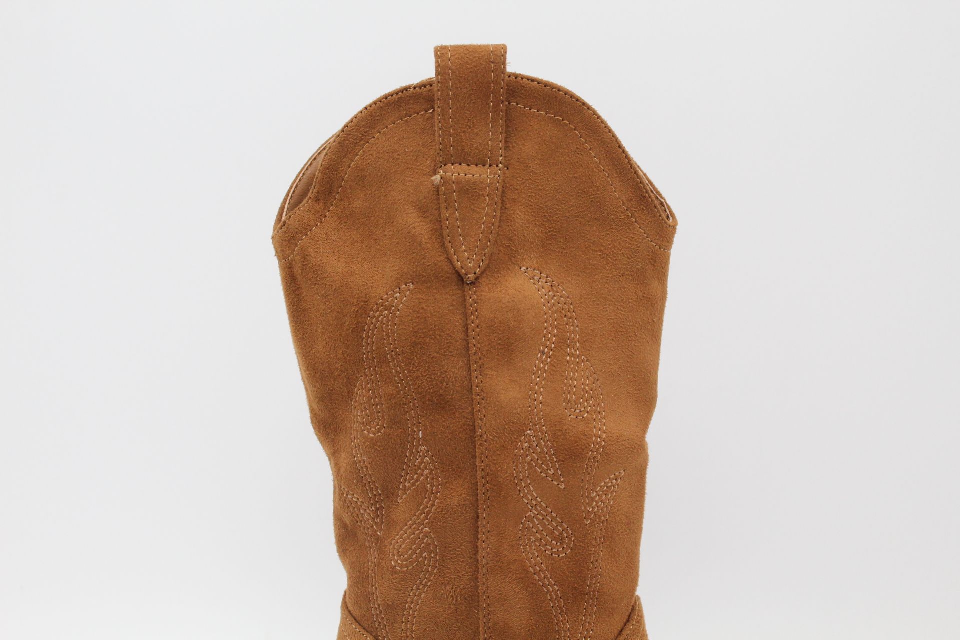 Bota estilo cowboy de media caña en suave antelina,tacón de goma de 7cm,ref2265 - Imagen 4