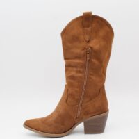 Bota estilo cowboy de media caña en suave antelina,tacón de goma de 7cm,ref2265 - Thumbnail Image 7