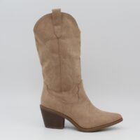 Bota estilo cowboy de media caña en suave antelina,tacón de goma de 7cm,ref2265 - Thumbnail Image 12