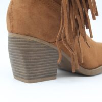 Bota estilo cowboy de media caña en suave antelina con adorno flecos,ref8729 - Thumbnail Image 9