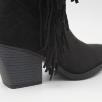 Bota estilo cowboy de media caña en suave antelina con adorno flecos,ref8729 - Thumbnail Image 13