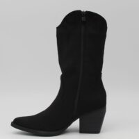 Bota estilo cowboy de media caña en suave antelina con adorno flecos,ref8729 - Thumbnail Image 14
