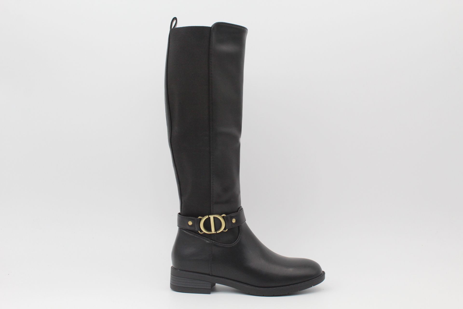 Bota plana en suave poli piel con elastico lateral,ref8955 - Imagen 3