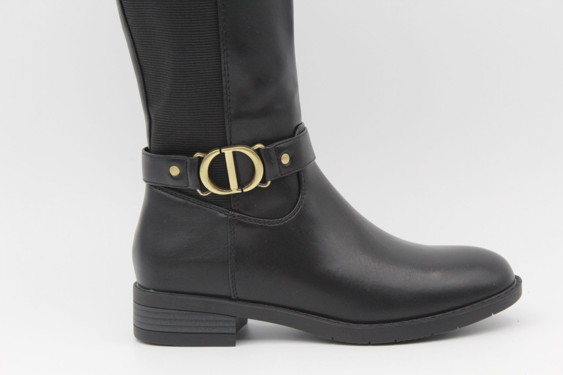 Bota plana en suave poli piel con elastico lateral,ref8955 - Imagen 4