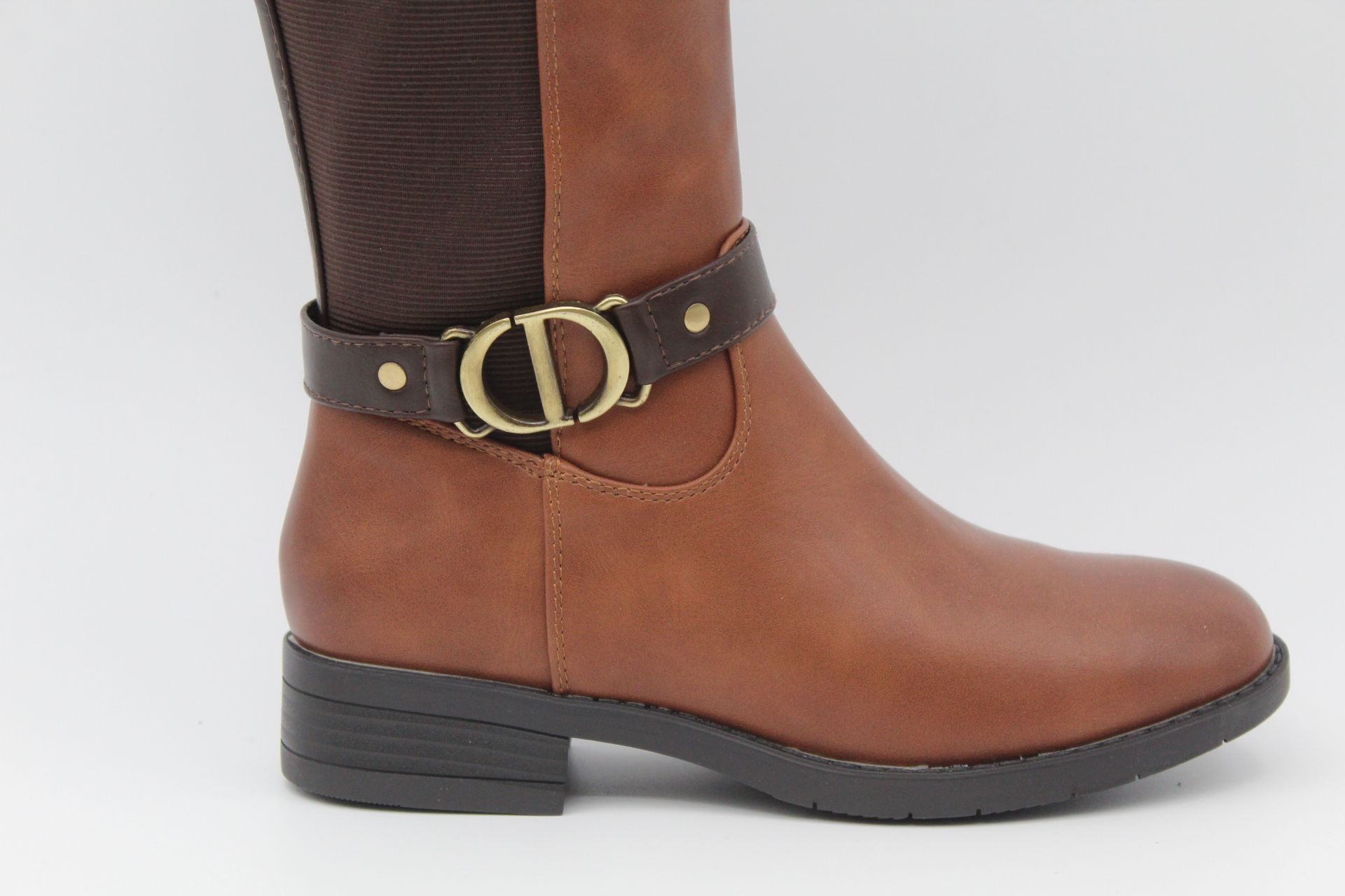 Bota plana en suave poli piel con elastico lateral,ref8955 - Imagen 7