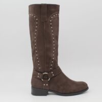 Bota plana estilo motera con adorno tachas y aplique metalizado,ref9262 - Thumbnail Image 2