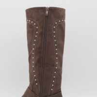 Bota plana estilo motera con adorno tachas y aplique metalizado,ref9262 - Thumbnail Image 4