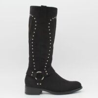 Bota plana estilo motera con adorno tachas y aplique metalizado,ref9262 - Thumbnail Image 5