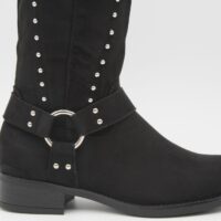Bota plana estilo motera con adorno tachas y aplique metalizado,ref9262 - Thumbnail Image 6