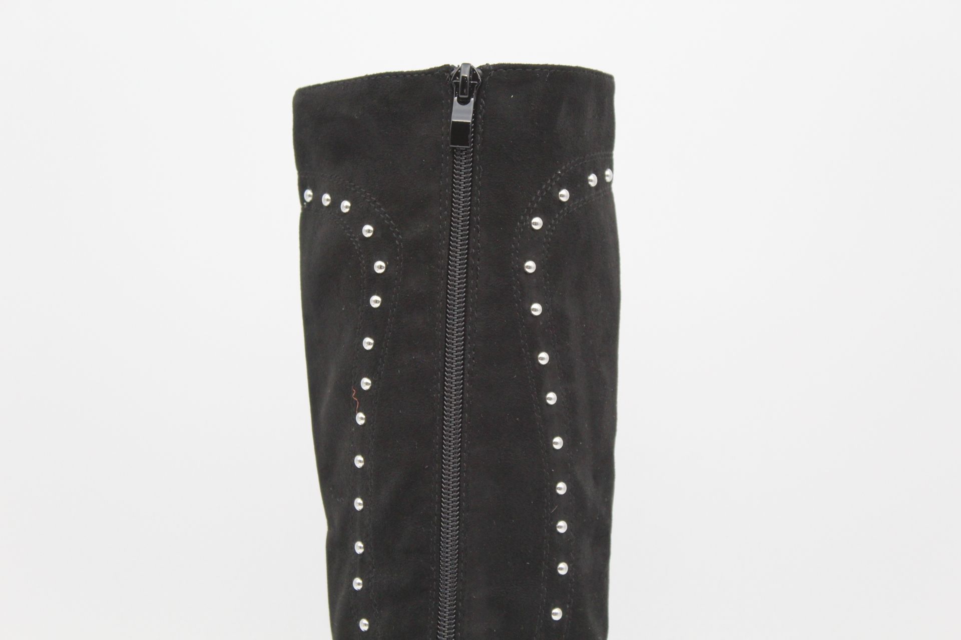 Bota plana estilo motera con adorno tachas y aplique metalizado,ref9262 - Imagen 7