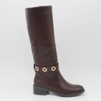 Bota plana en suave poli piel con adorno metalizados, ref68339 - Thumbnail Image 2