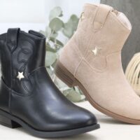 Botin estilo cowboy para niña en suave antelina,ref1520 - Thumbnail Image 1