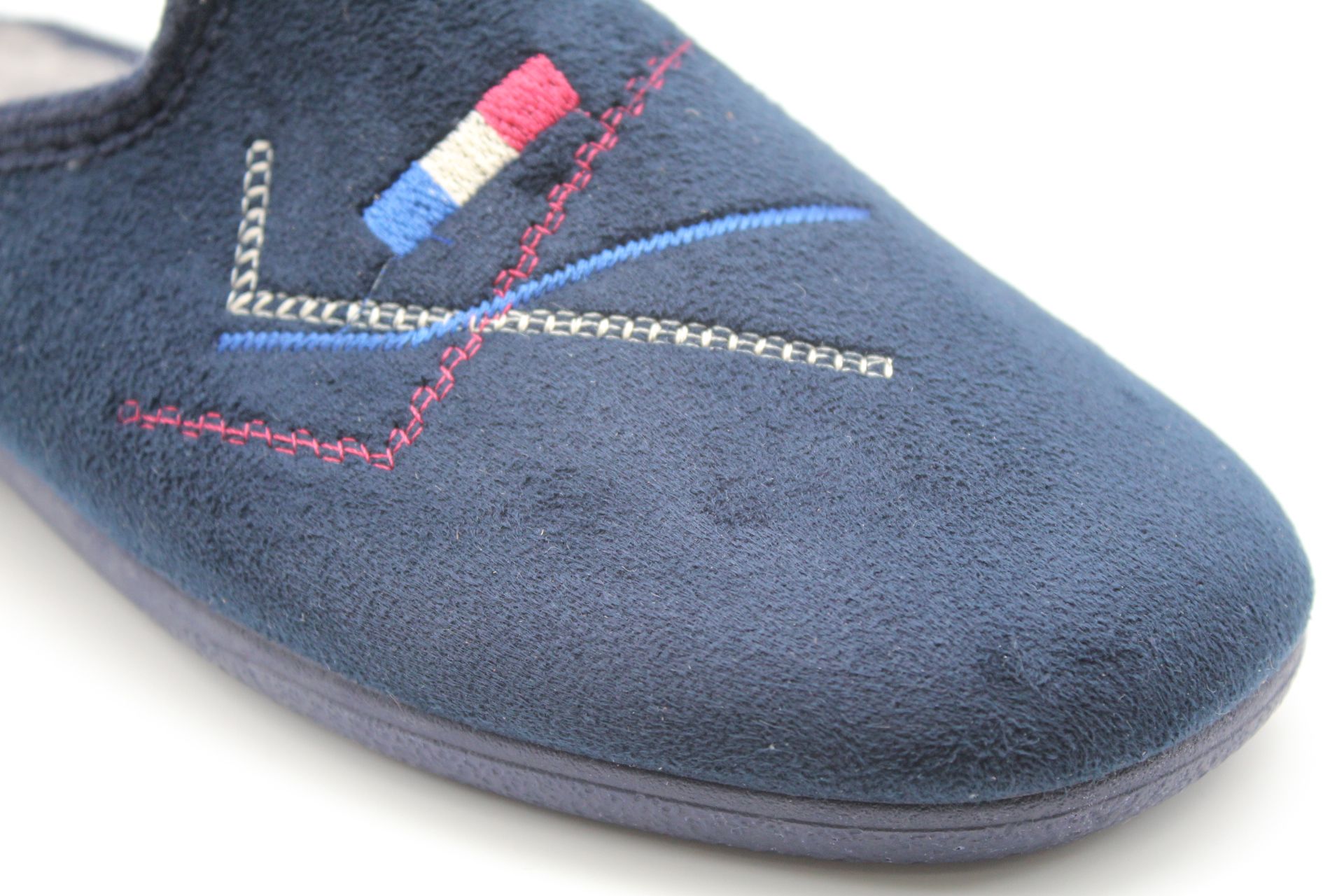 Zapatilla casa destalonada para hombre con adorno bandera,ref4111 - Imagen 4