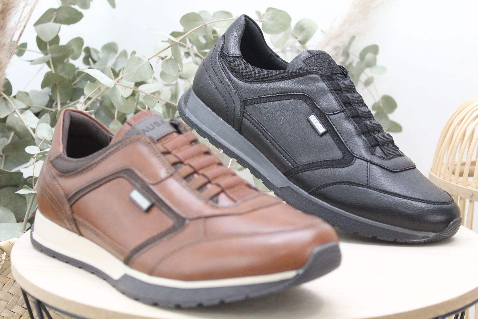 Zapato estilo casual en suave poli piel con cordón elastico,ref2503 - Imagen 1
