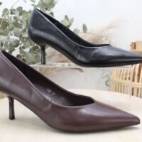 Stiletto en suave poli piel con tacon medio de 6cm - Thumbnail Image 1