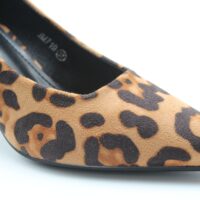 Stiletto animal print en suave antelina - Thumbnail Image 3