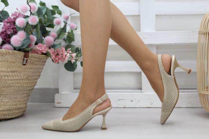 Stiletto en tejido de regilla con tacón de 7cm,ref2501