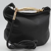 Bolso-bandolera en suave polipiel con asa metálica dorada,ref8848 - Thumbnail Image 3