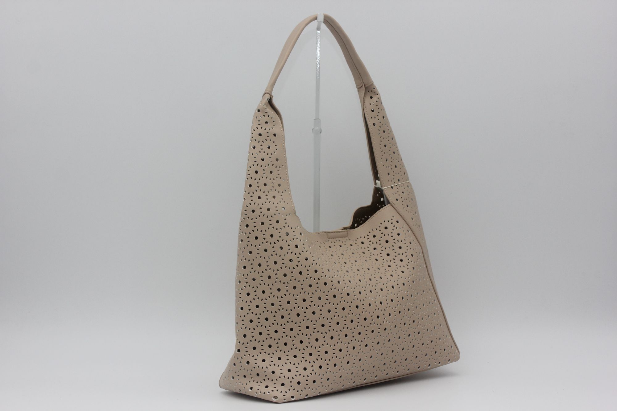 Bolso en suave poli piel picadita con neceser interior y cierre clip,ref68075 - Imagen 2