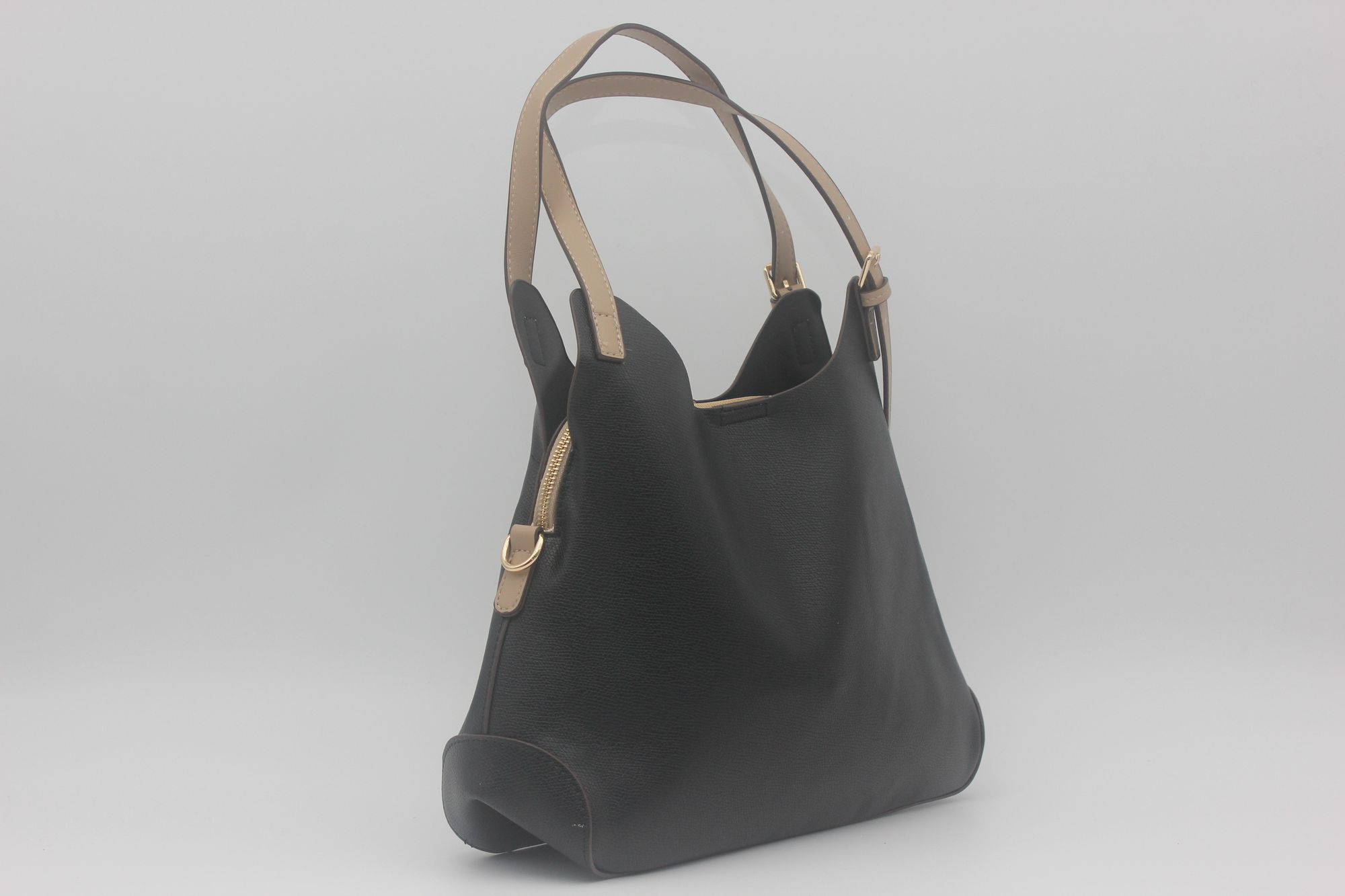 Bolso en suave poli piel con triple cierre,ref68023 - Imagen 7
