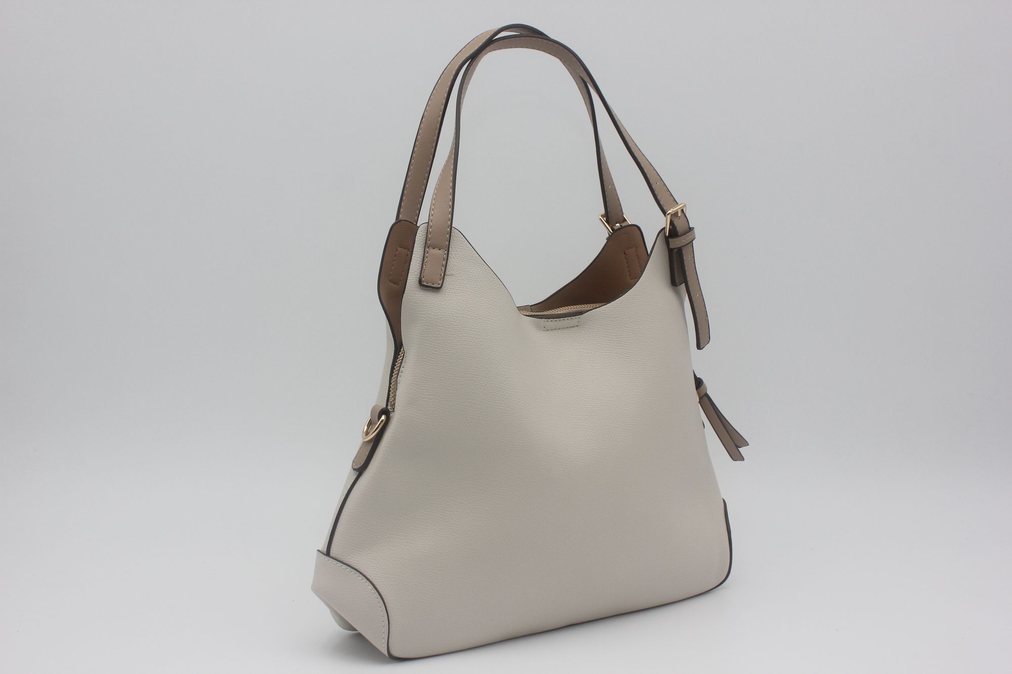 Bolso en suave poli piel con triple cierre,ref68023 - Imagen 12