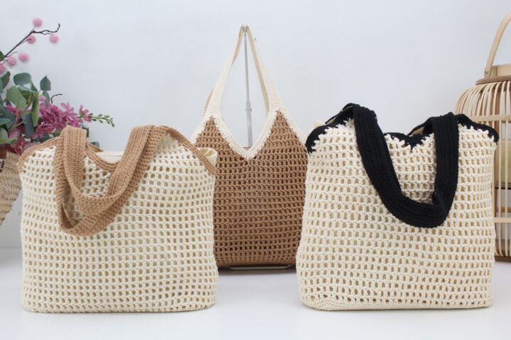 Bolso-Bandolera crochet combinado,ref3605