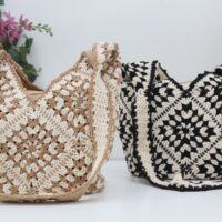 Bolso-Bandolera crochet combinado,ref3603 - Thumbnail Image 1